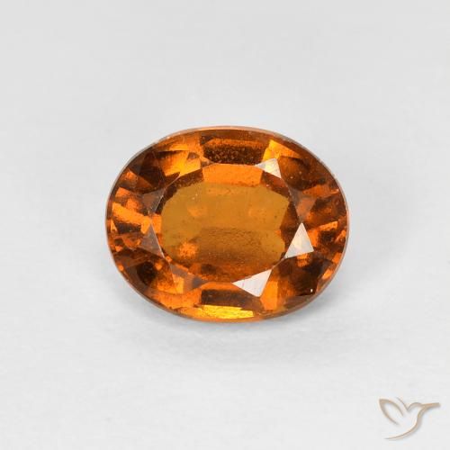 1.22ct Natural Dark Orange Hessonite Garnet, Oval, VVS-VS