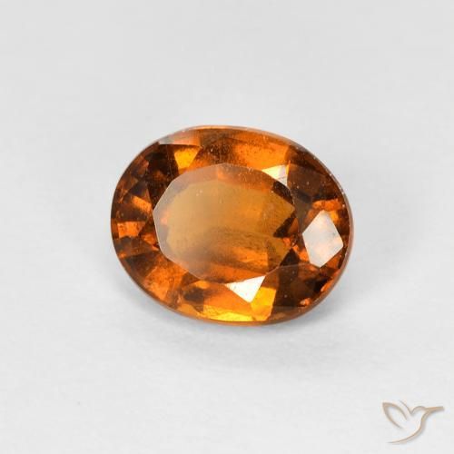 1.22 ct Orange Hessonite Garnet Stone, Natural Hessonite Garnet in Oval Facet Shape for Sale