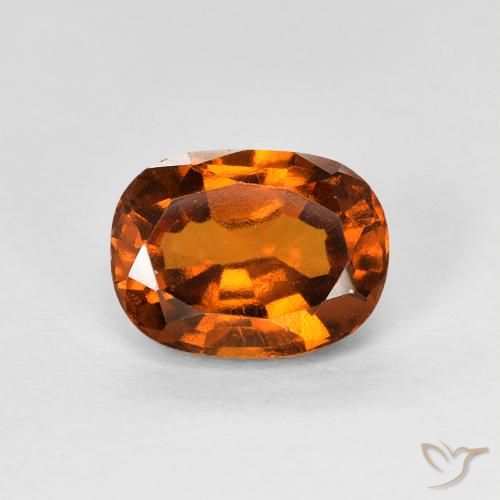 1.73ct Natural Medium Dark-Orange Hessonite Garnet, Cushion, VS-SI
