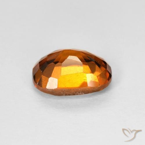 Hessonite Garnet Gemstone in 8 x 6 mm (calibrated) Size for Sale, Hessonite Garnet Stone in Medium Dark-Orange Color