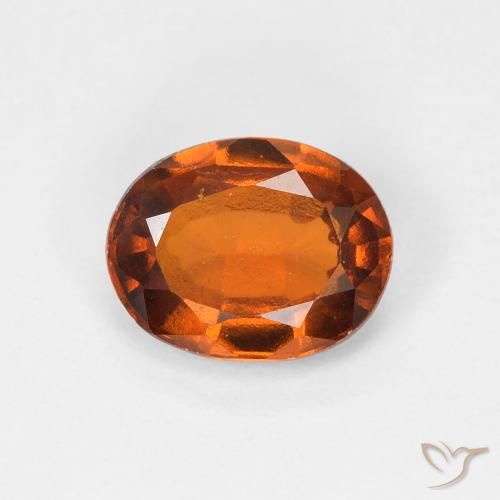 1.16ct Natural Medium Dark-Orange Hessonite Garnet, Oval, VS
