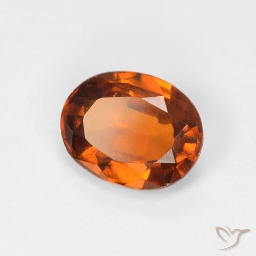 1.16 ct Orange Hessonite Garnet Stone, Natural Hessonite Garnet in Oval Facet Shape for Sale