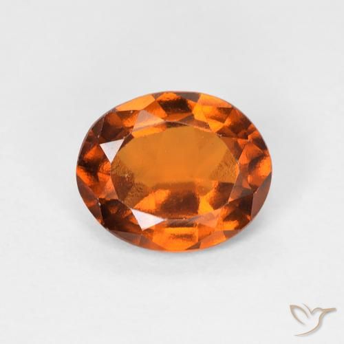 1.19ct Natural Medium Orange Hessonite Garnet, Oval, VS