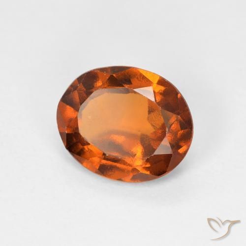 1.19 ct Orange Hessonite Garnet Stone, Natural Hessonite Garnet in Oval Facet Shape for Sale