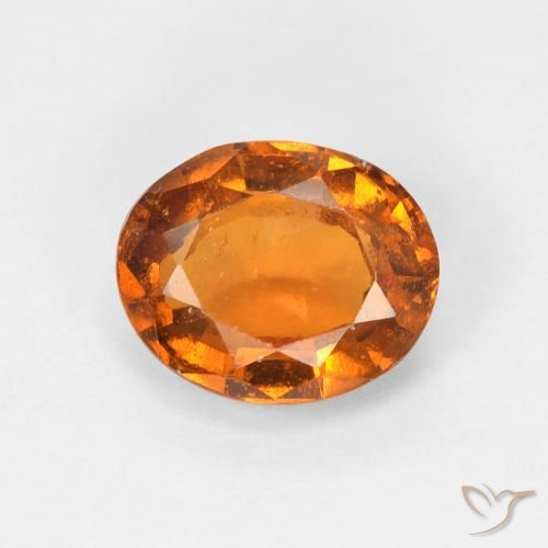 1.53ct Natural Yellowish Orange Hessonite Garnet, Oval, VS-SI