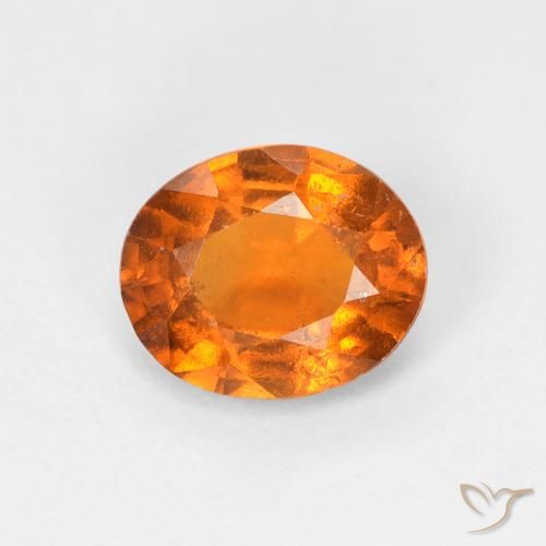 1.28ct Natural Yellowish Orange Hessonite Garnet, Oval, VS-SI
