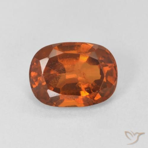 1.64 ct Orange Hessonite Garnet Stone, Natural Hessonite Garnet in Oval Facet Shape for Sale
