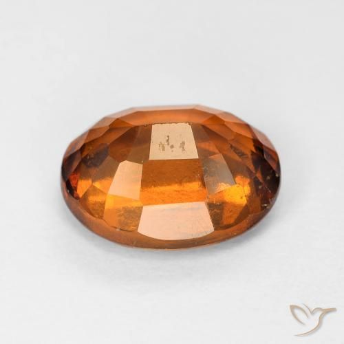 Hessonite Garnet Gemstone in 9 x 7 mm (calibrated) Size for Sale, Hessonite Garnet Stone in Medium Dark-Orange Color