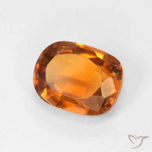 1.74 ct Orange Hessonite Garnet Stone, Natural Hessonite Garnet in Cushion-Cut Shape for Sale