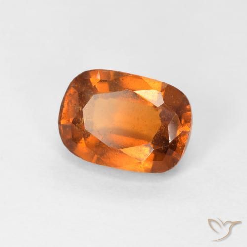1.34 ct Orange Hessonite Garnet Stone, Natural Hessonite Garnet in Cushion-Cut Shape for Sale