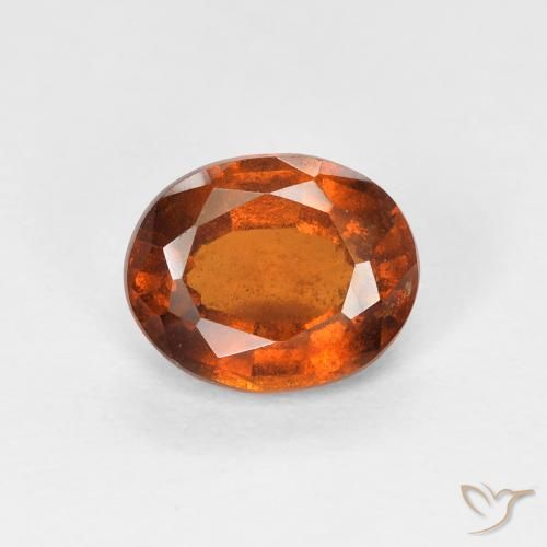 1.32ct Natural Reddish Orange Hessonite Garnet, Oval, VS-SI