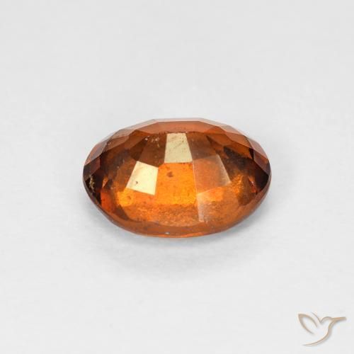 Hessonite Garnet Gemstone in 7.3 x 5.9 mm Size for Sale, Hessonite Garnet Stone in Reddish Orange Color