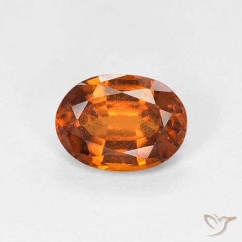 1.19ct Natural Earthy Orange Hessonite Garnet, Oval, VVS-VS