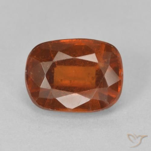 2.04ct Natural Reddish Orange Hessonite Garnet, Cushion, VS-SI