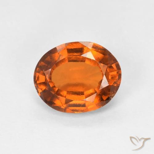 1.50ct Natural Medium Dark-Orange Hessonite Garnet, Oval, VS