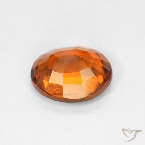 Hessonite Garnet Gemstone in 8 x 6 mm (calibrated) Size for Sale, Hessonite Garnet Stone in Medium Dark-Orange Color