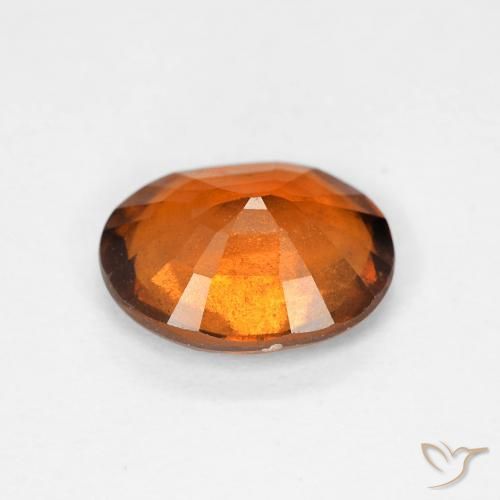 Hessonite Garnet Gemstone in 8.1 x 6.5 mm Size for Sale, Hessonite Garnet Stone in Deep Orange Color
