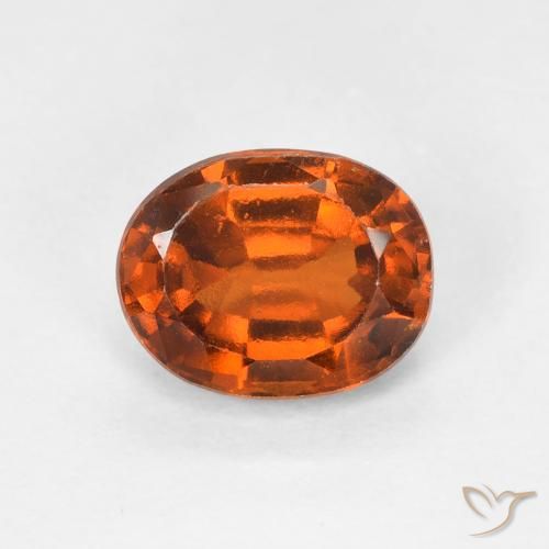 1.54ct Natural Reddish Orange Hessonite Garnet, Oval, VS