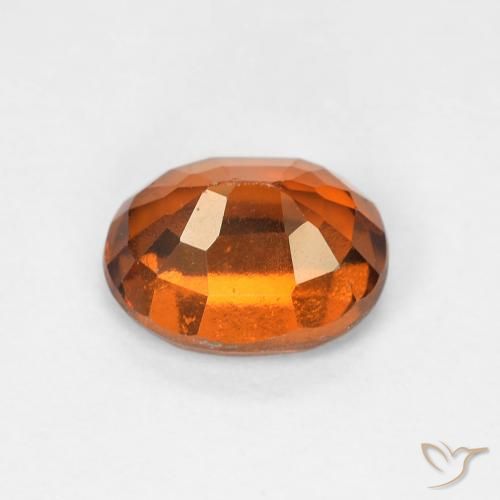 Hessonite Garnet Gemstone in 7.5 x 5.9 mm Size for Sale, Hessonite Garnet Stone in Reddish Orange Color