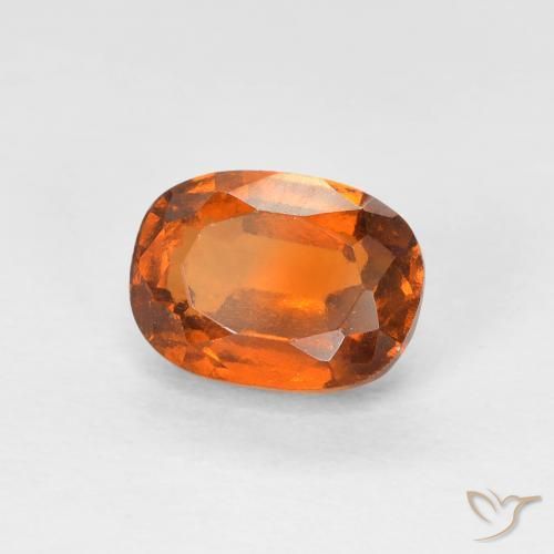 1.36 ct Orange Hessonite Garnet Stone, Natural Hessonite Garnet in Cushion-Cut Shape for Sale