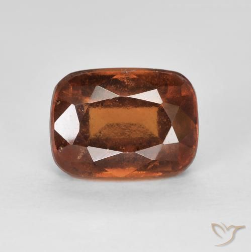 2,67 ct oranger Hessonit-Granat, 8,4 x 6,3 mm Kissenschliff aus Madagaskar, Photo A