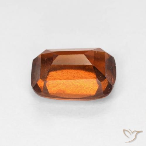 Hessonite Garnet Gemstone in 8.3 x 6.2 mm Size for Sale, Hessonite Garnet Stone in Amber Orange Color