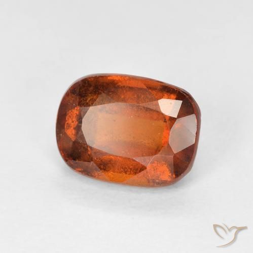 2.08 ct Orange Hessonite Garnet Stone, Natural Hessonite Garnet in Cushion-Cut Shape for Sale