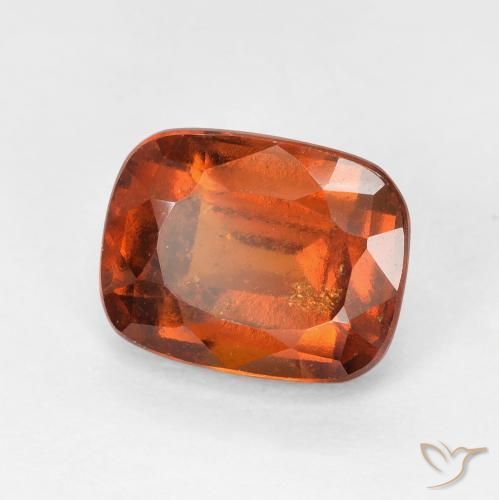 3.22 ct Orange Hessonite Garnet Stone, Natural Hessonite Garnet in Cushion-Cut Shape for Sale