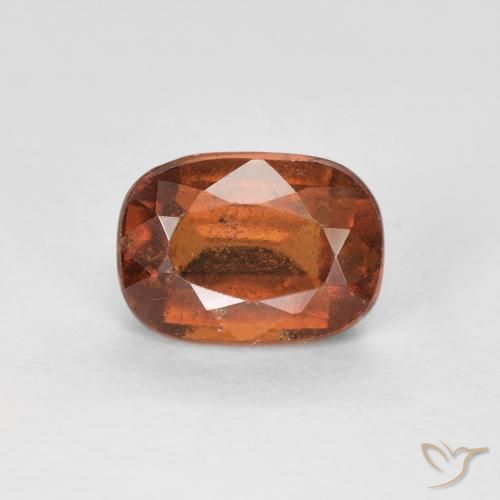 1.31 ct Orange Hessonite Garnet Stone, Natural Hessonite Garnet in Cushion-Cut Shape for Sale