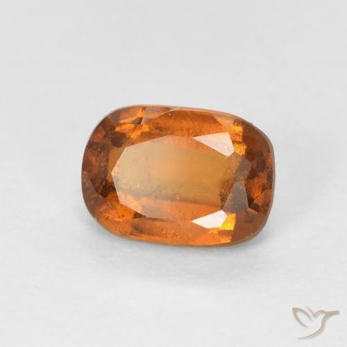 1.26ct Natural Yellowish Orange Hessonite Garnet, Cushion, VVS-VS