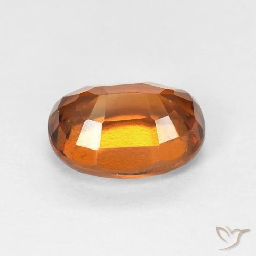 Hessonite Garnet Gemstone in 8 x 6 mm (calibrated) Size for Sale, Hessonite Garnet Stone in Medium Orange Color