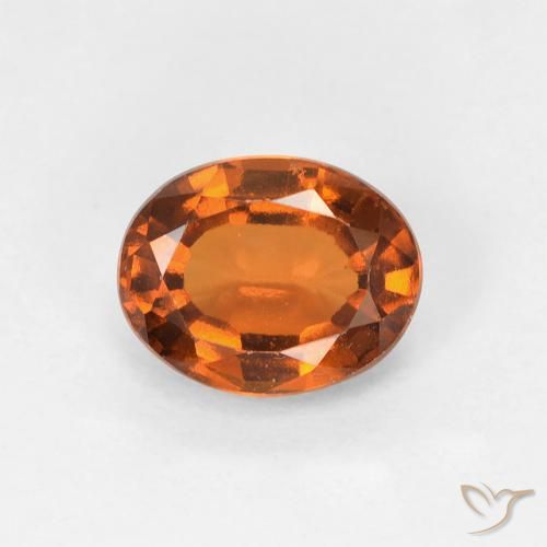 1.26ct Natural Medium Orange Hessonite Garnet, Oval, VVS-VS