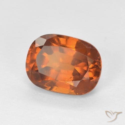 1.78 ct Orange Hessonite Garnet Stone, Natural Hessonite Garnet in Cushion-Cut Shape for Sale