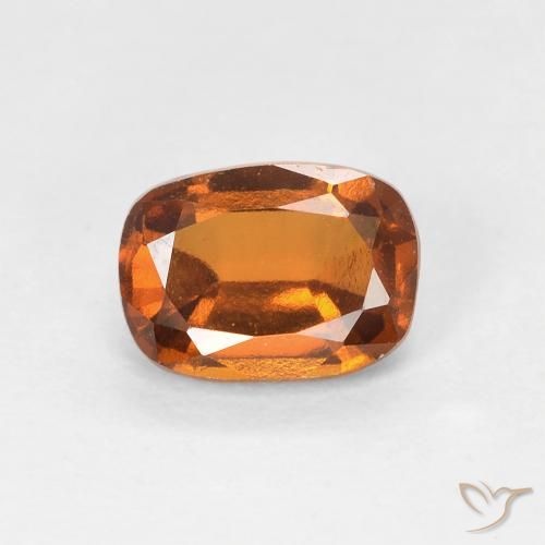 1.08ct Natural Yellowish Orange Hessonite Garnet, Cushion, VVS-VS