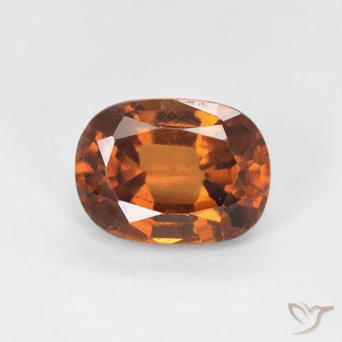 1.84ct Natural Medium Orange Hessonite Garnet, Cushion, VVS-VS