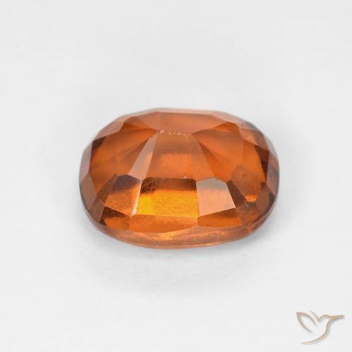 Hessonite Garnet Gemstone in 8 x 6 mm (calibrated) Size for Sale, Hessonite Garnet Stone in Medium Dark-Orange Color