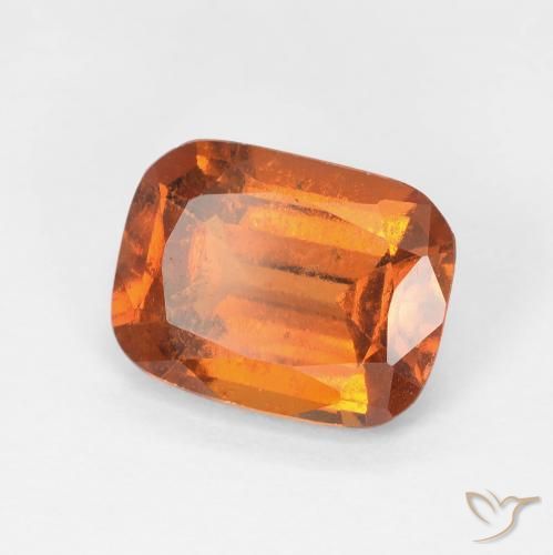 2.28 ct Orange Hessonite Garnet Stone, Natural Hessonite Garnet in Cushion-Cut Shape for Sale