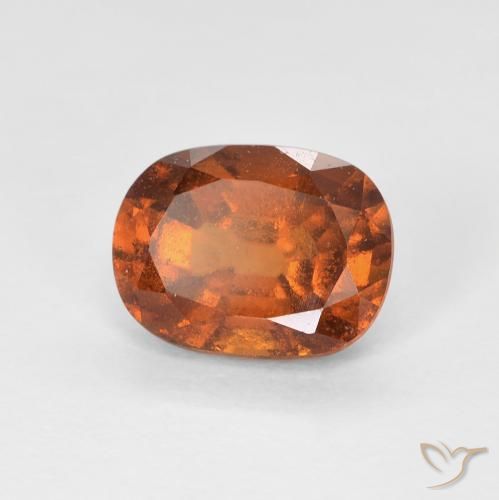 1.79 ct Orange Hessonite Garnet Stone, Natural Hessonite Garnet in Cushion-Cut Shape for Sale