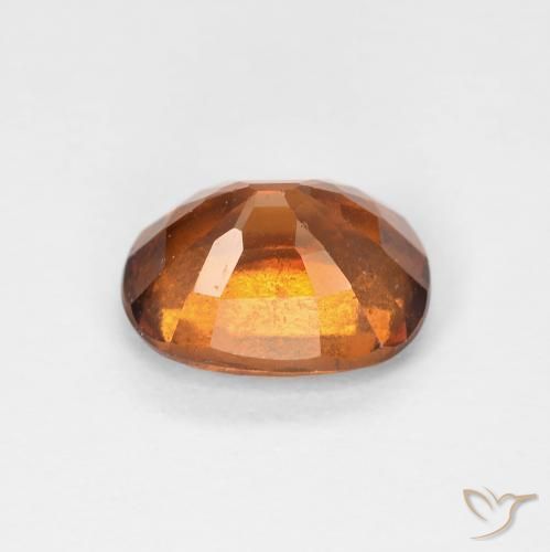 Hessonite Garnet Gemstone in 8 x 6 mm (calibrated) Size for Sale, Hessonite Garnet Stone in Reddish Orange Color