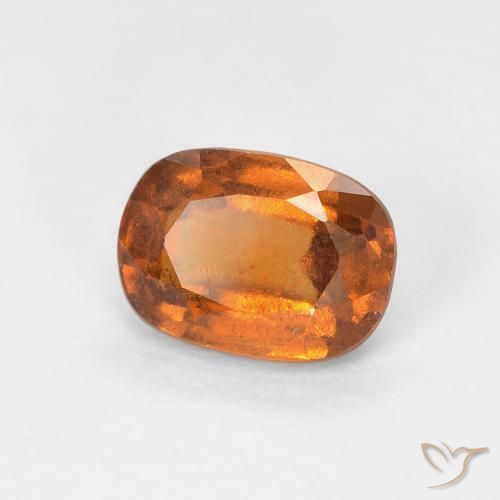 1.15 ct Orange Hessonite Garnet Stone, Natural Hessonite Garnet in Cushion-Cut Shape for Sale