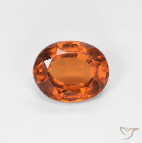 1.53ct Natural Medium Dark-Orange Hessonite Garnet, Oval, VS
