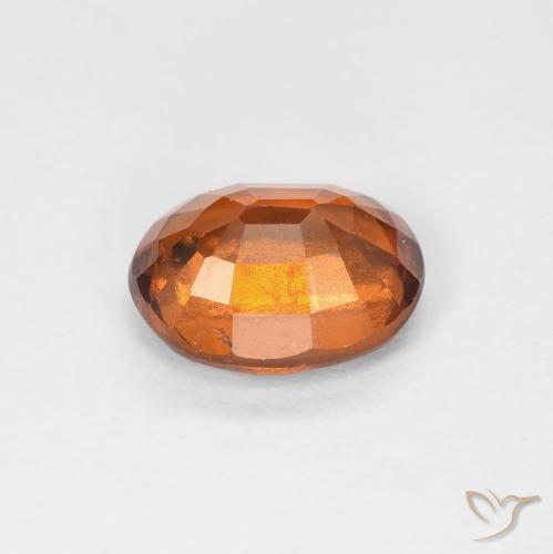 Hessonite Garnet Gemstone in 8 x 6 mm (calibrated) Size for Sale, Hessonite Garnet Stone in Medium Dark-Orange Color