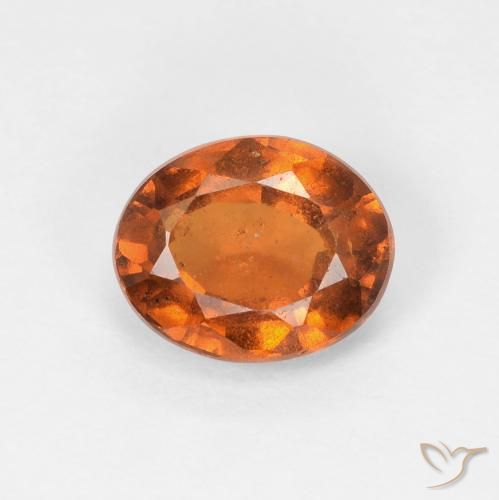1.71ct Natural Deep Orange Hessonite Garnet, Oval, VS