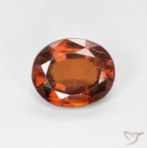 1.84 ct Orange Hessonite Garnet, 8.1 x 6.7 mm Oval Cut From Madagascar, Photo A