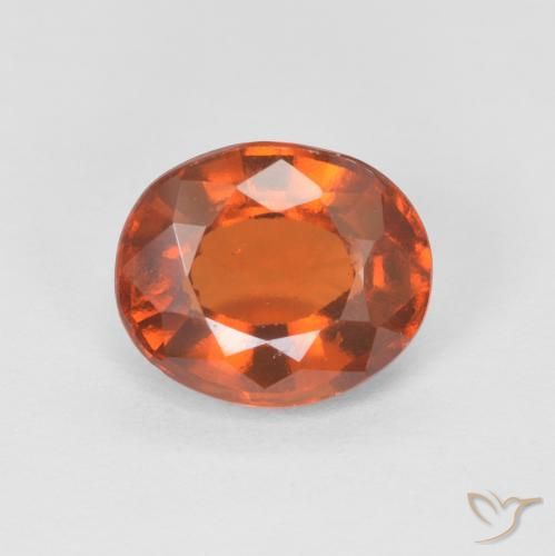 1.74ct Natural Medium Dark-Orange Hessonite Garnet, Oval, VS