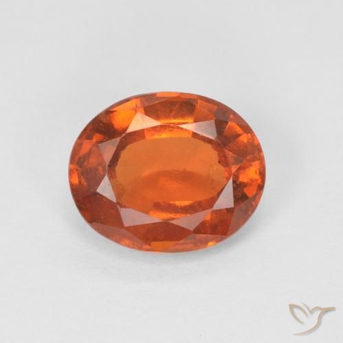 1.65ct Natural Fire Orange Hessonite Garnet, Oval, VS