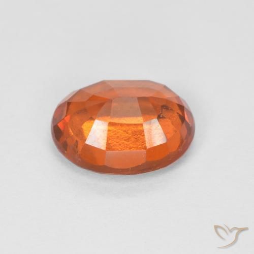 Hessonite Garnet Gemstone in 8 x 6.5 mm Size for Sale, Hessonite Garnet Stone in Fire Orange Color