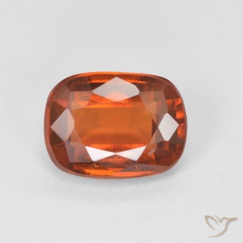 1.90ct Natural Reddish Orange Hessonite Garnet, Cushion, VS-SI