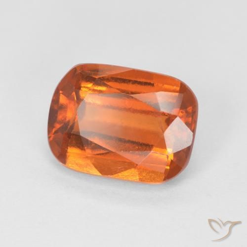 2.64 ct Orange Hessonite Garnet Stone, Natural Hessonite Garnet in Cushion-Cut Shape for Sale
