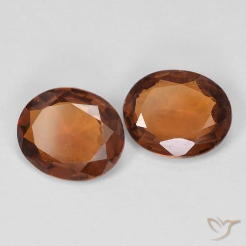 2.93 ctw Orange Hessonite Garnet Stones, Natural Hessonite Garnet in Oval Facet Shape for Sale
